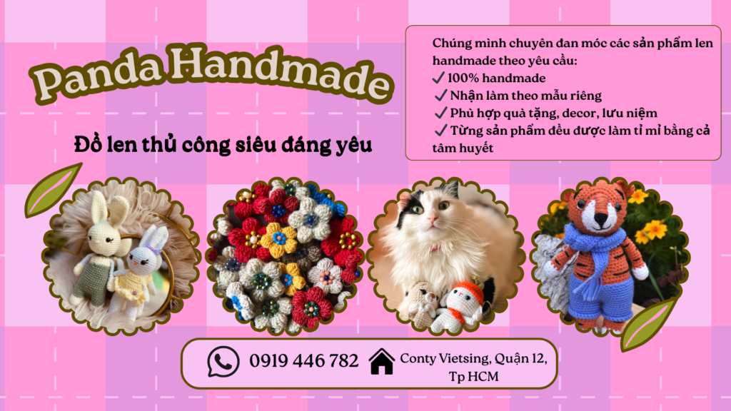 yellow and blue playful crochet creations presentation